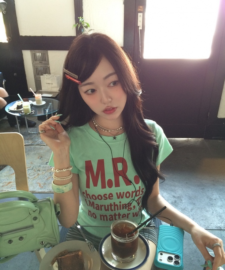 체크 집게핀 레드