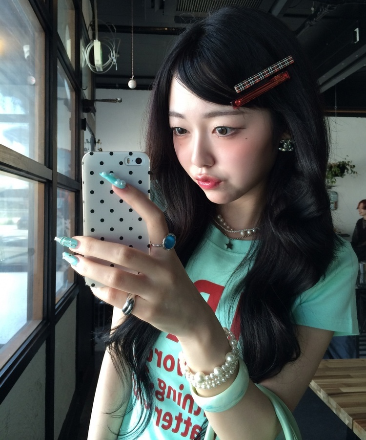 체크 집게핀 레드