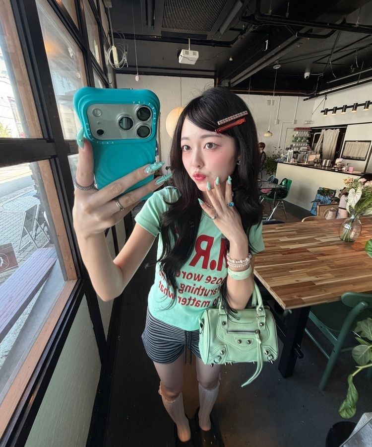 체크 집게핀 레드