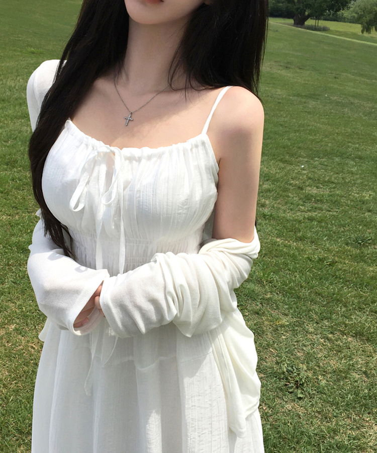 シアーロングオープンカーディガン IVORY