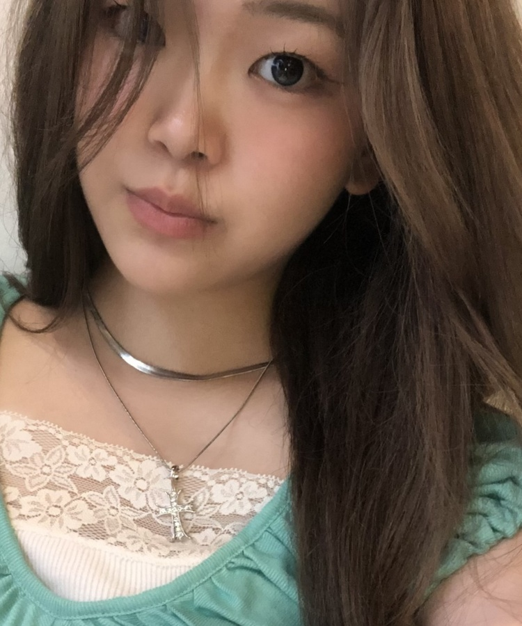 레이어드 크로스 목걸이 실버