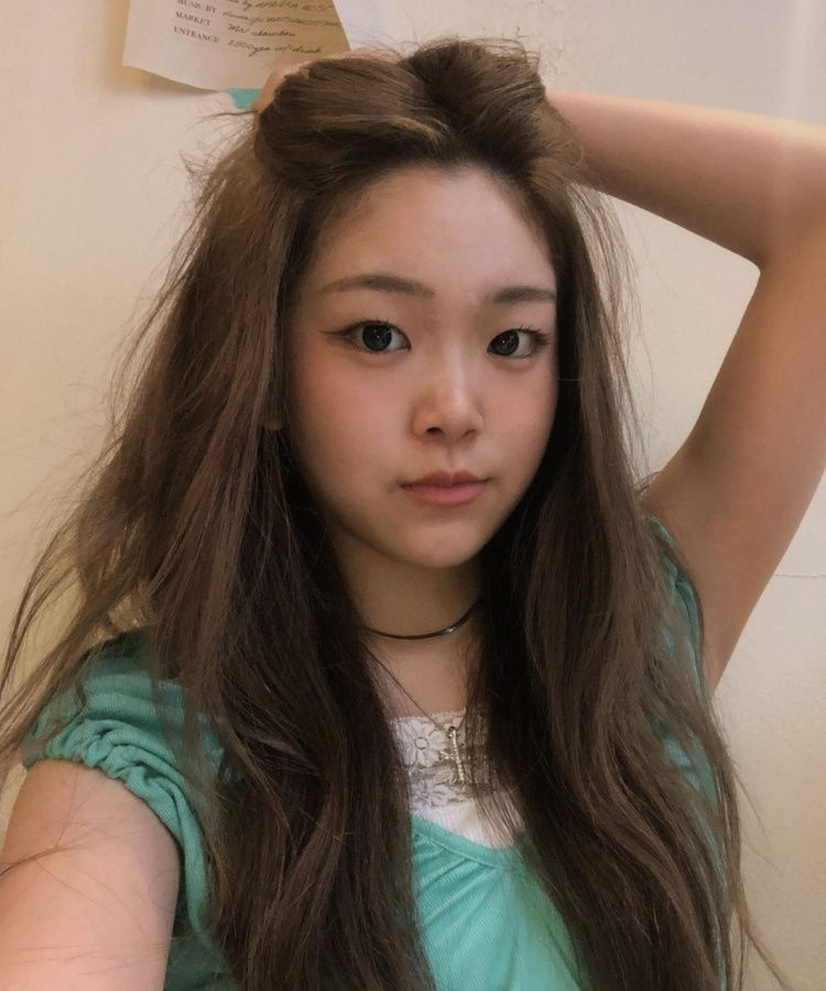 셔링 사이드 리본 브이넥 나시 민트