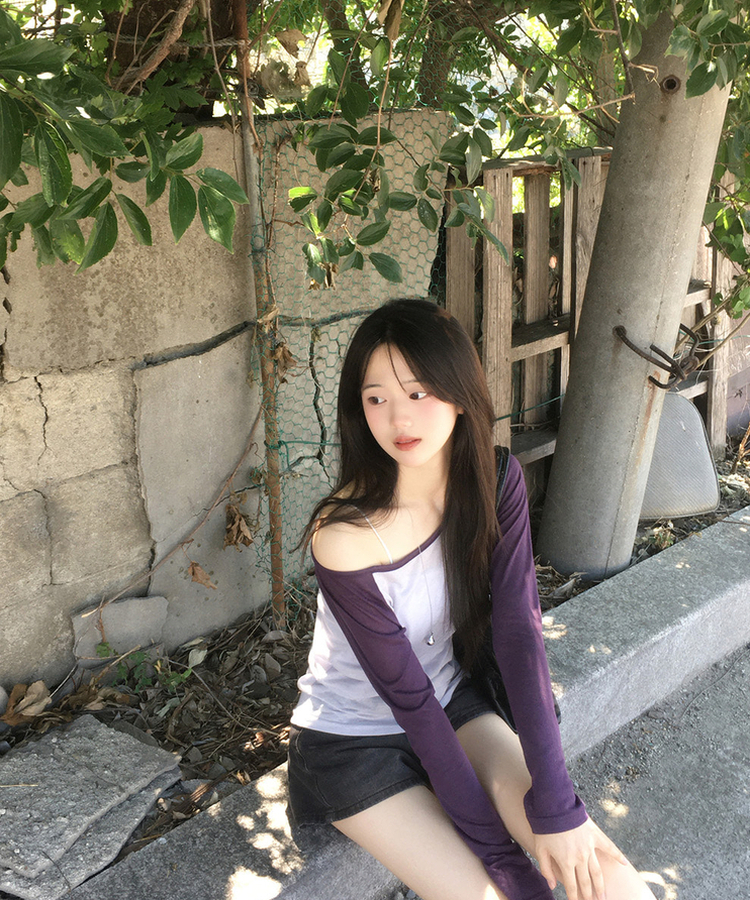 ラグラン長袖Tシャツ(5color) PURPLE