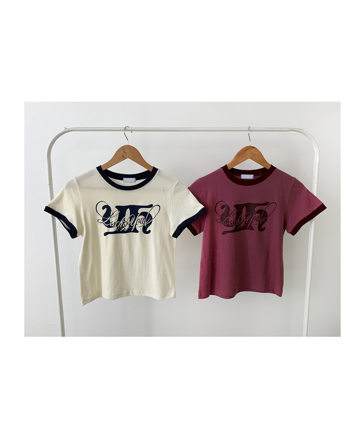 リンガー半袖Tシャツ