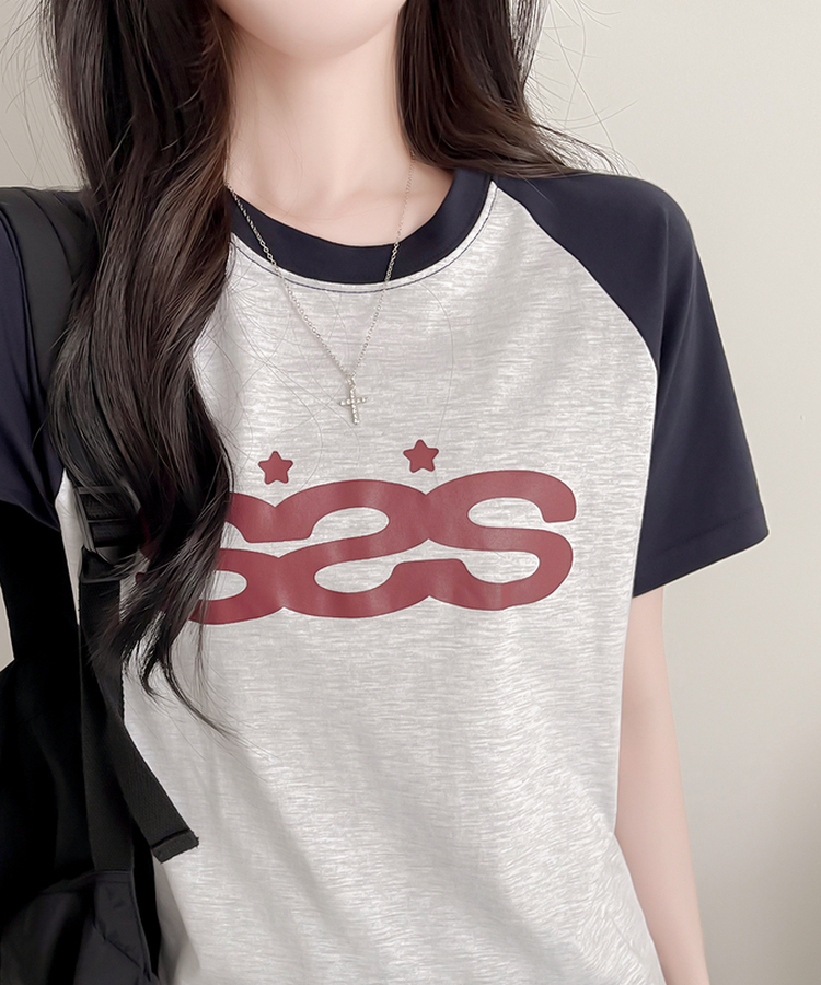ラグラン半袖Tシャツ NAVY