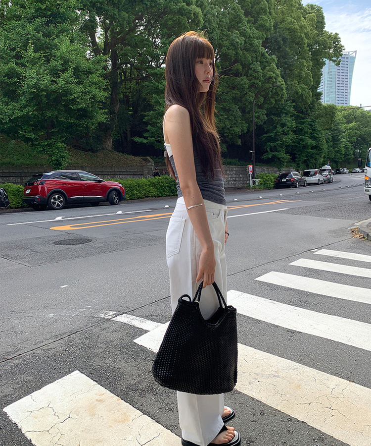 【丈別】セミワイドコットンパンツ COTTON WHITE
