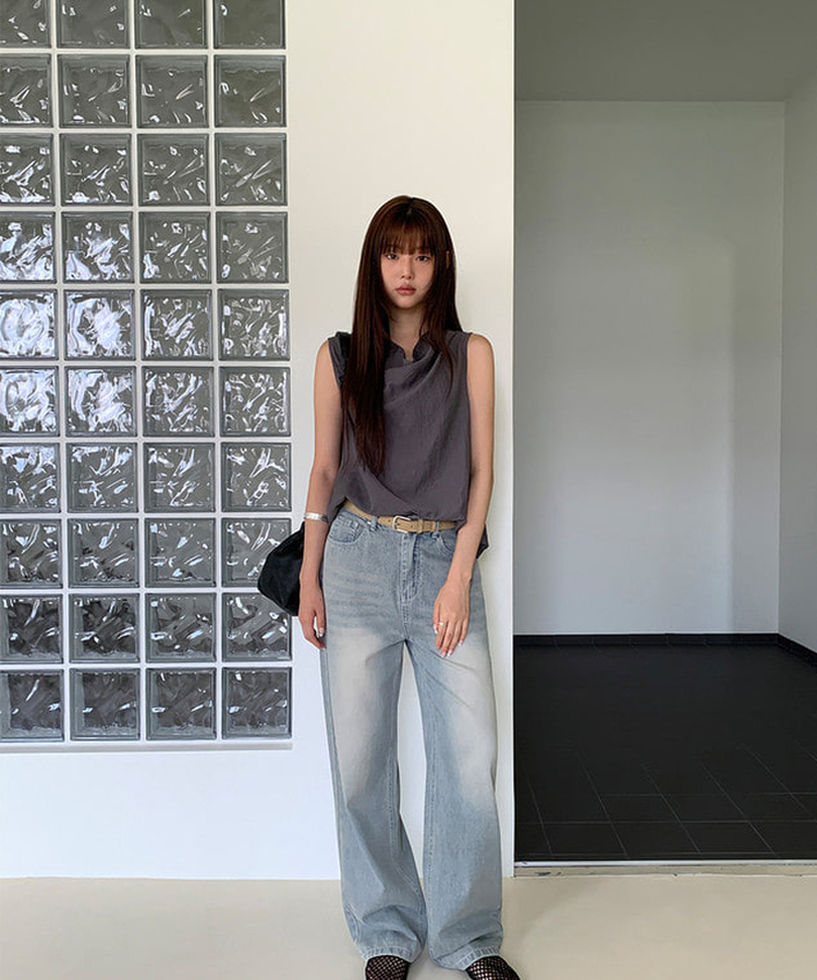クラシックセミワイドデニムパンツ LIGHT DENIM