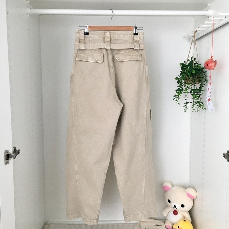 ローライズカーゴポケットピンタックワイドパンツ