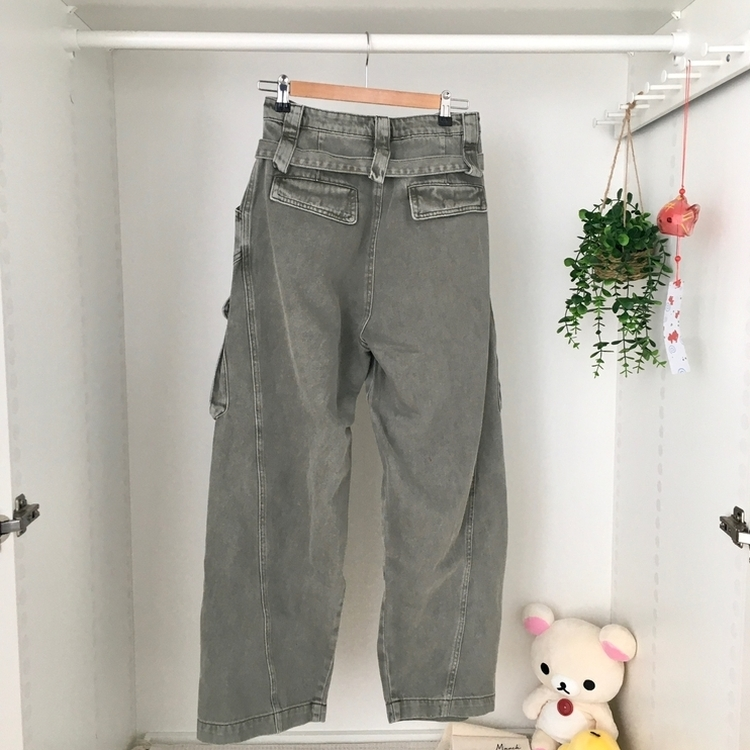 ローライズカーゴポケットピンタックワイドパンツ