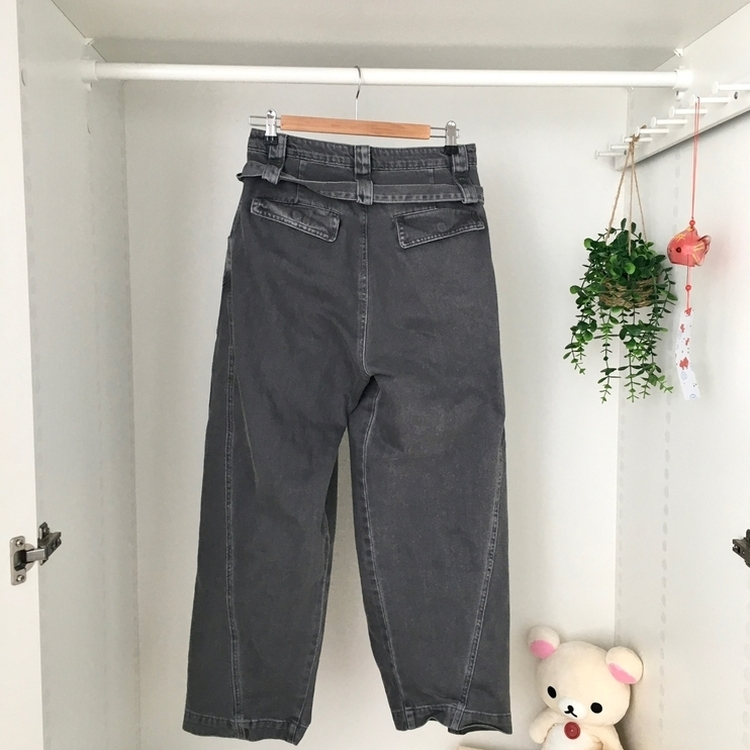 ローライズカーゴポケットピンタックワイドパンツ