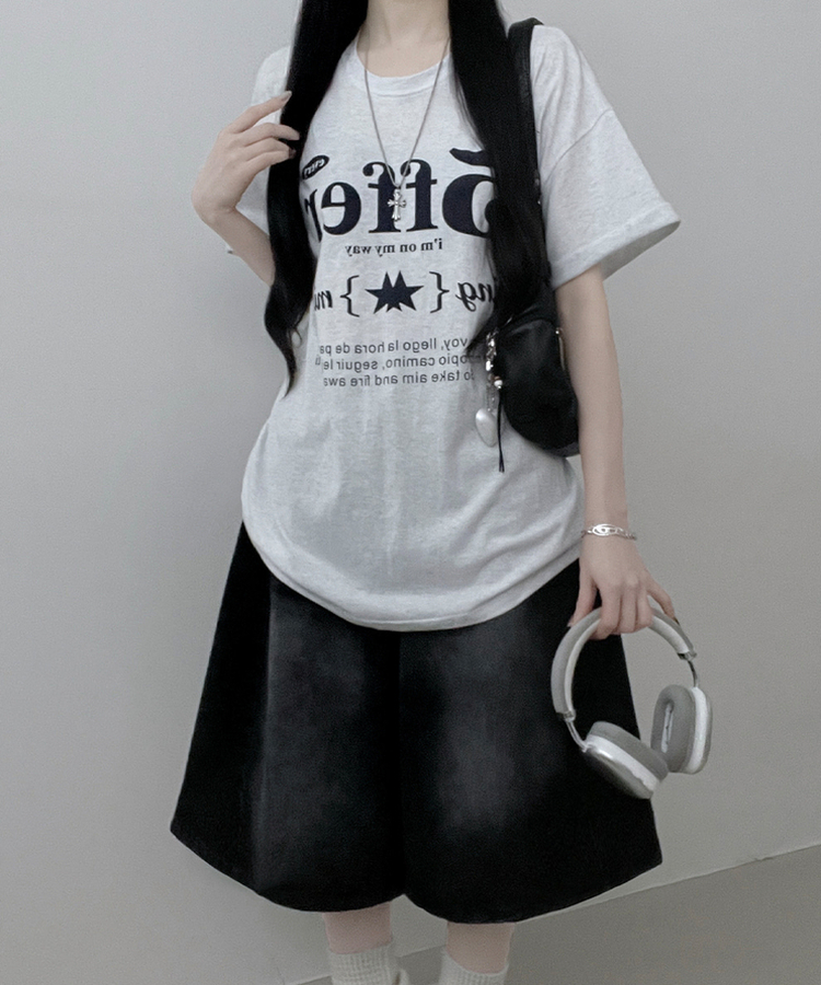 レタリングプリントボックス半袖Tシャツ｜半袖Tシャツ｜韓国