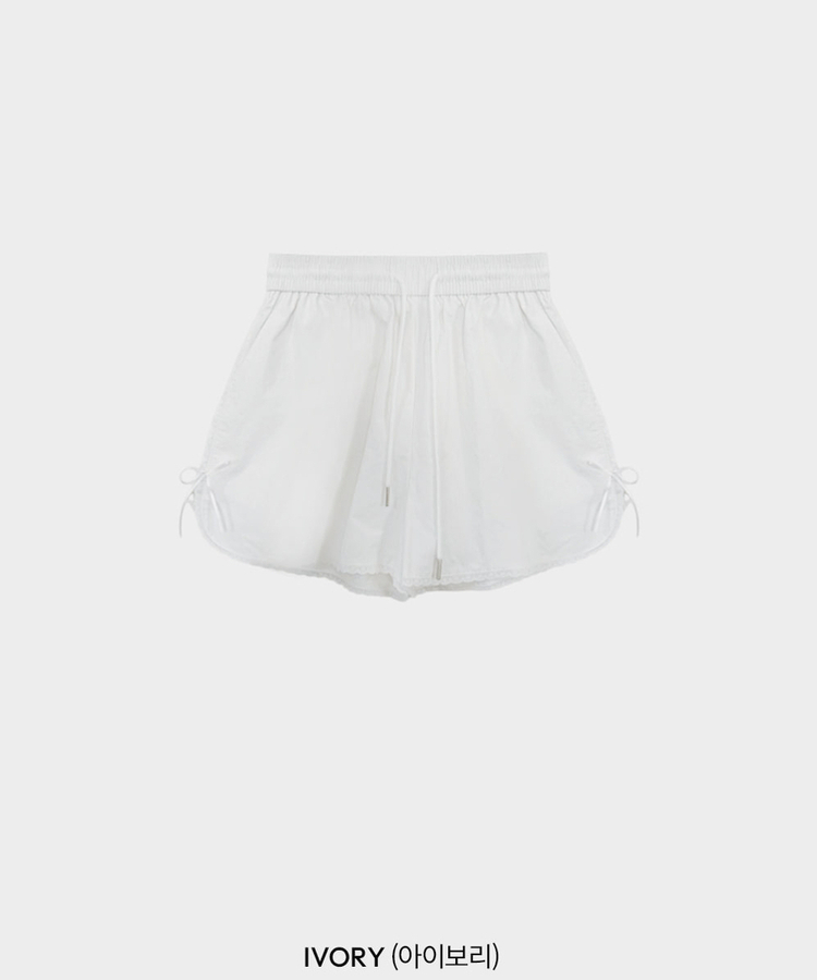 レースリボンバンディングショートパンツ