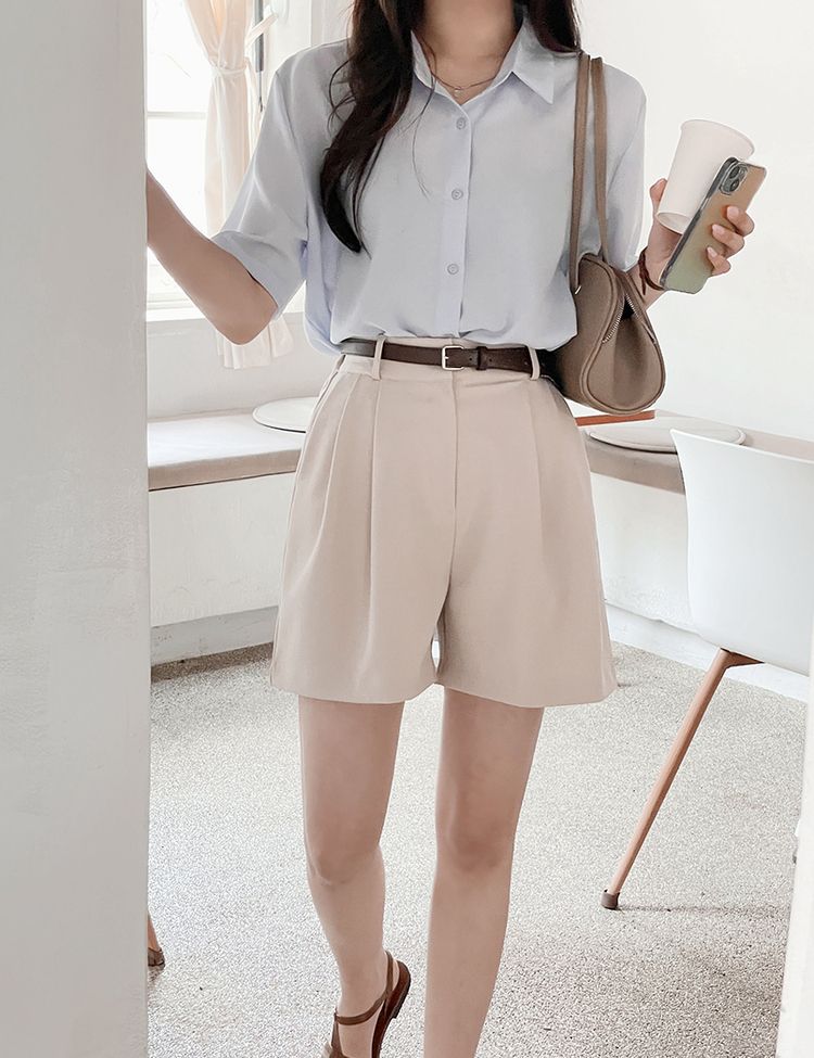 ベーシックフィット半袖シャツ LIGHT BLUE
