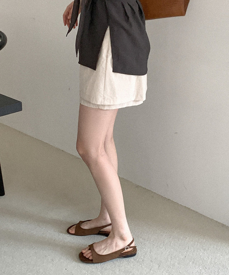 レザートングサンダル SUEDE BROWN