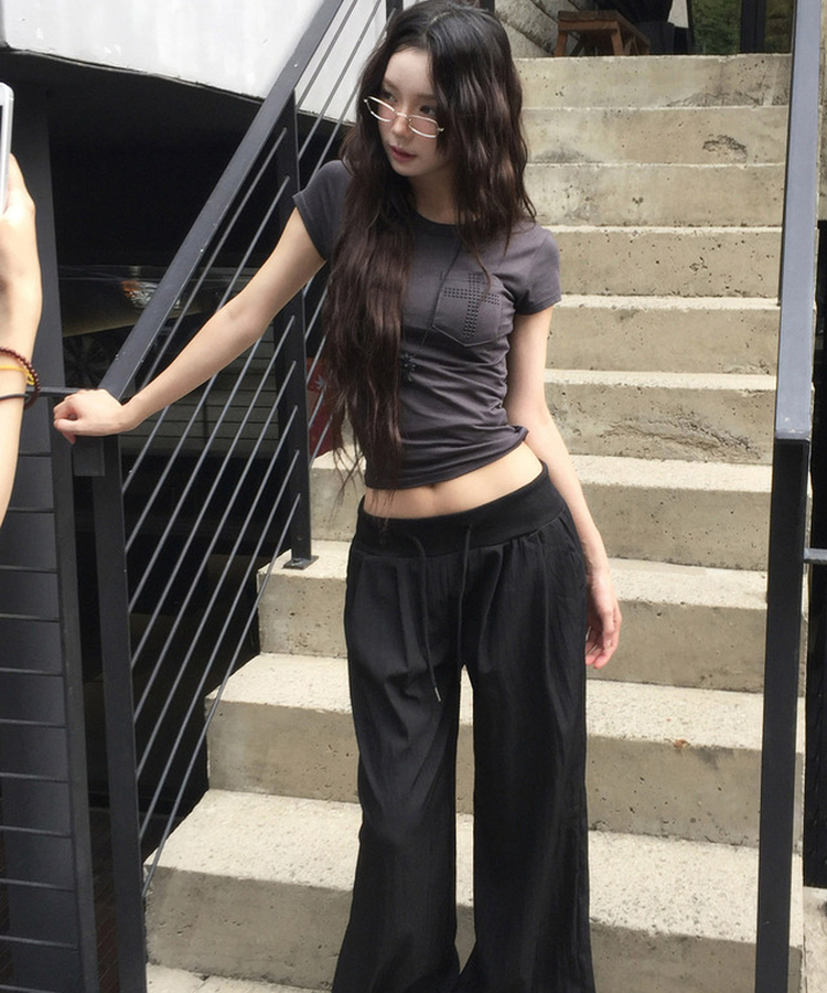 クロス半袖Tシャツ CHARCOAL