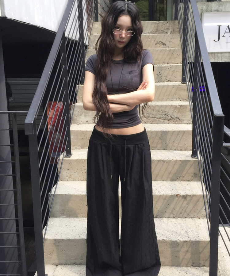 クロス半袖Tシャツ CHARCOAL