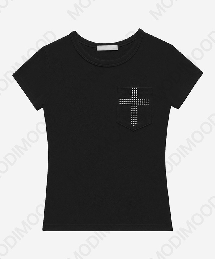 クロス半袖Tシャツ