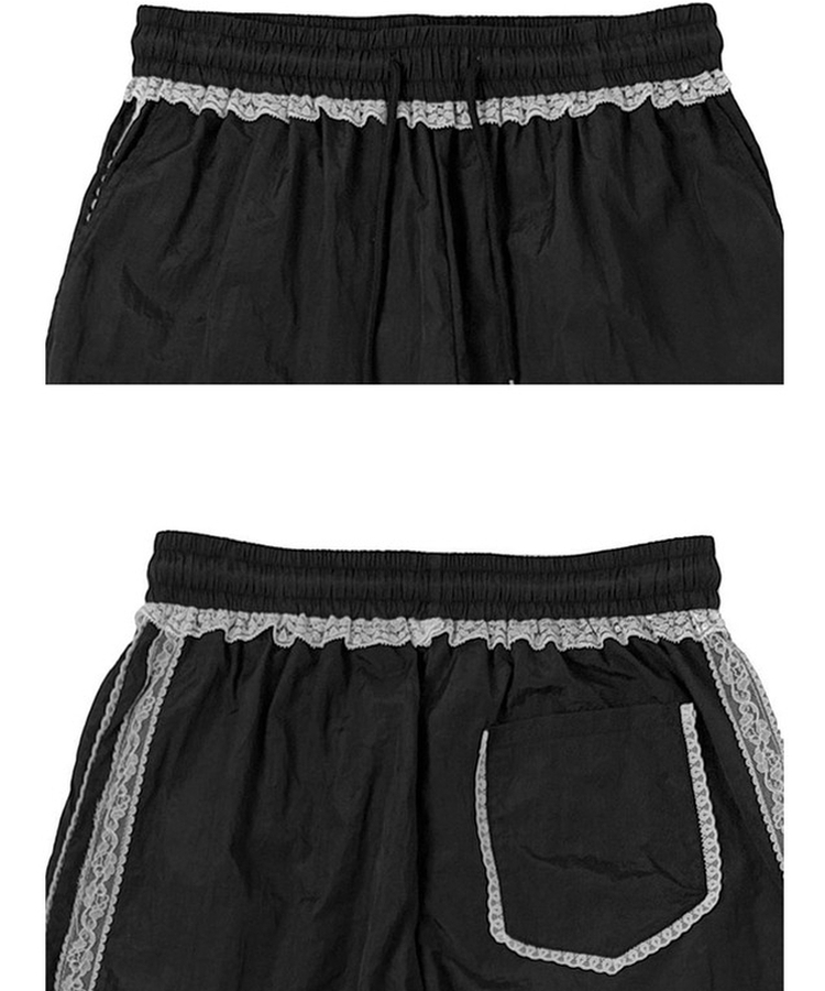 レースナイロンワイドパンツ