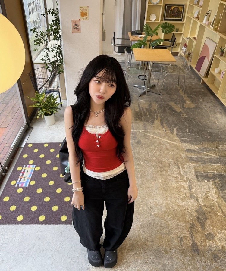 레이스 레이어드 나시탑 레드