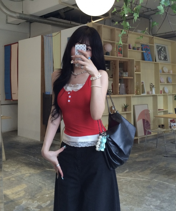 레이스 레이어드 나시탑 레드