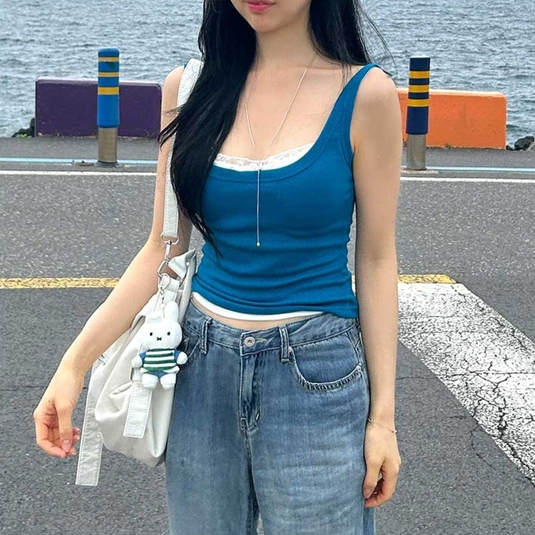 ベーシックUネックキャミソール(6color) TEAL