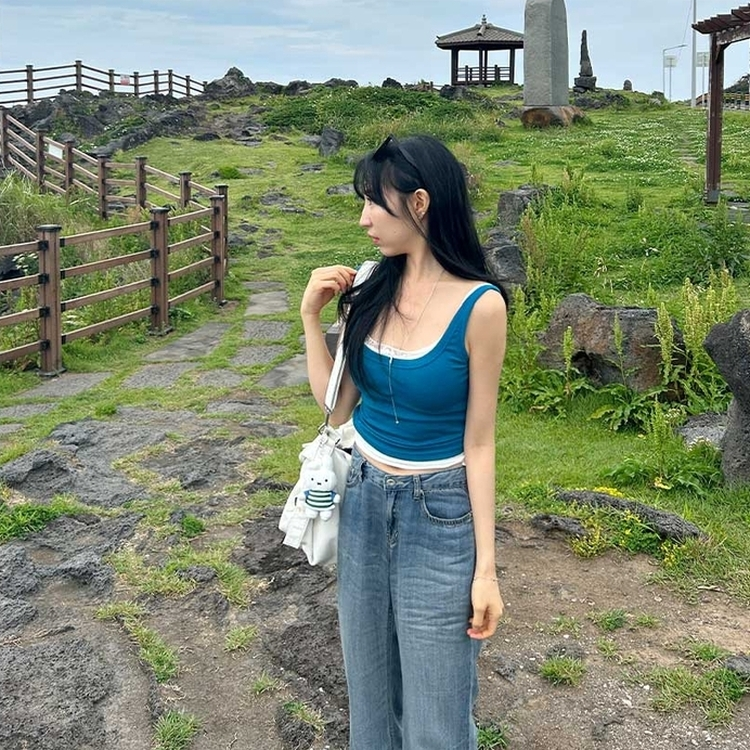ベーシックUネックキャミソール(6color) TEAL