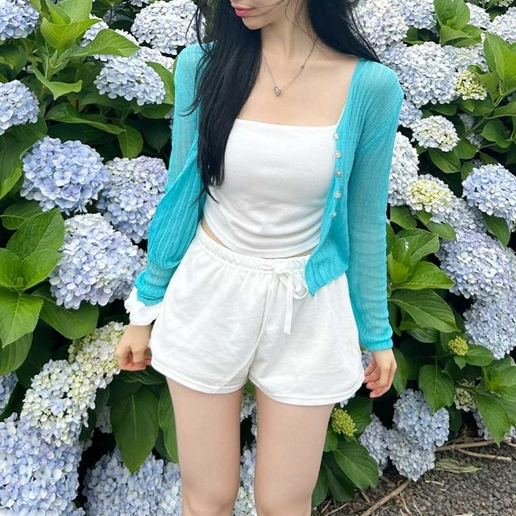 シアーカーディガン BLUE