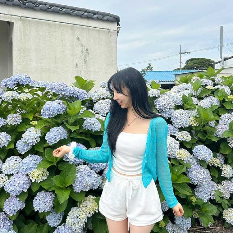 シアーカーディガン BLUE