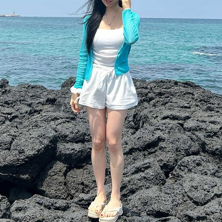 シアーカーディガン BLUE