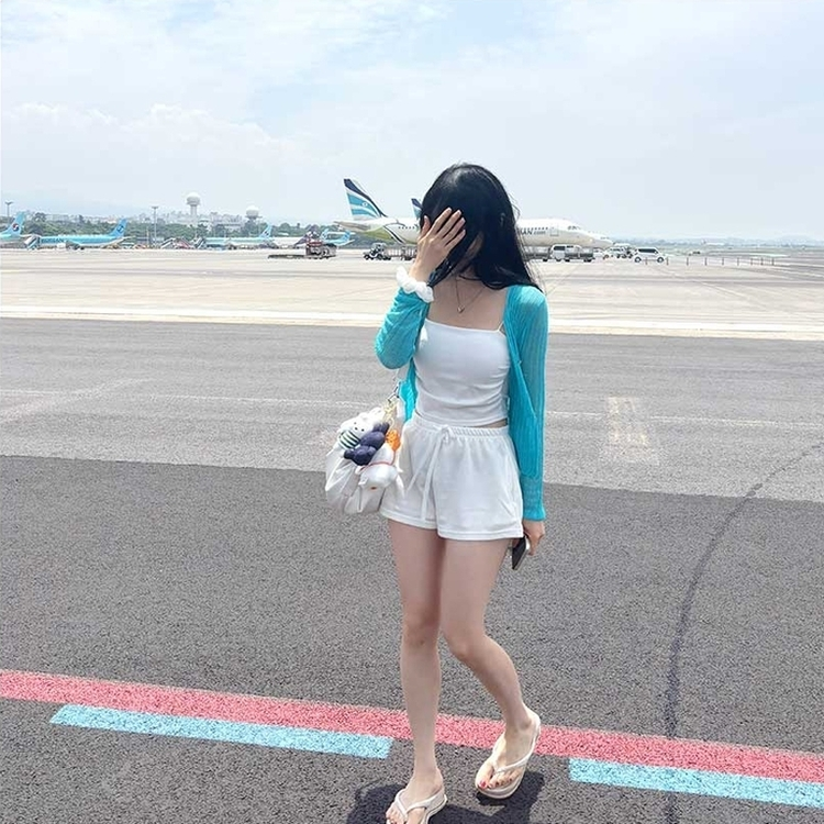 シアーカーディガン BLUE