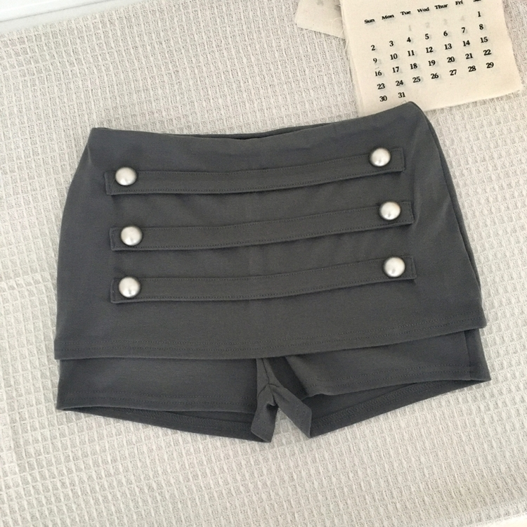 ナポレオンボタンミニスカートパンツ