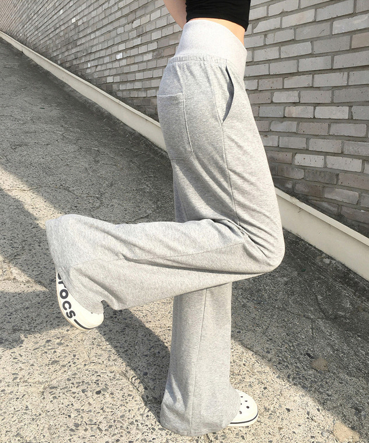 【丈別】バンディングブーツカットトレーニングパンツ GREY