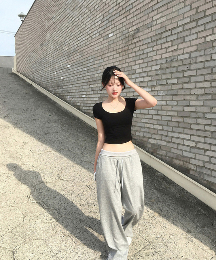 【丈別】バンディングブーツカットトレーニングパンツ GREY