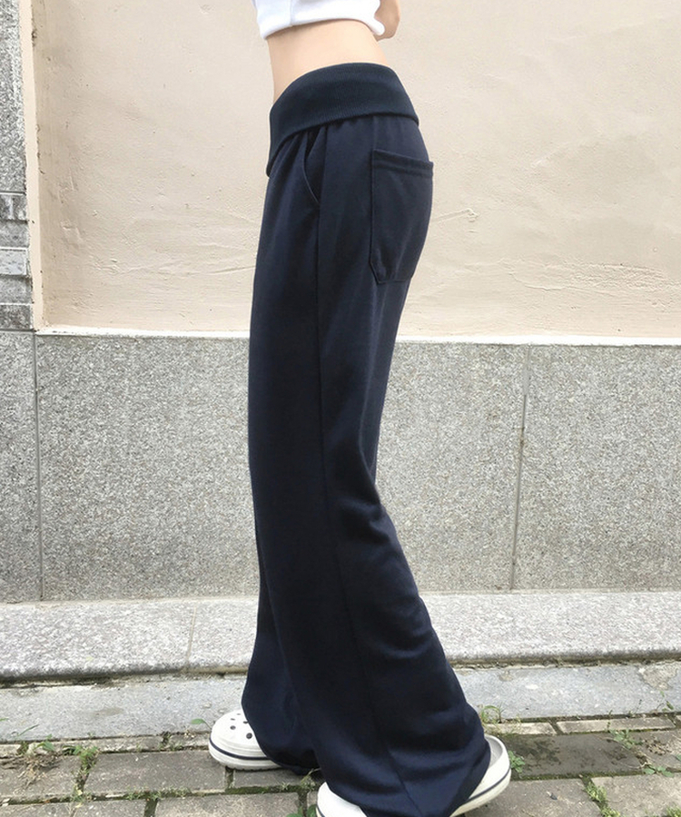 【丈別】バンディングブーツカットトレーニングパンツ NAVY