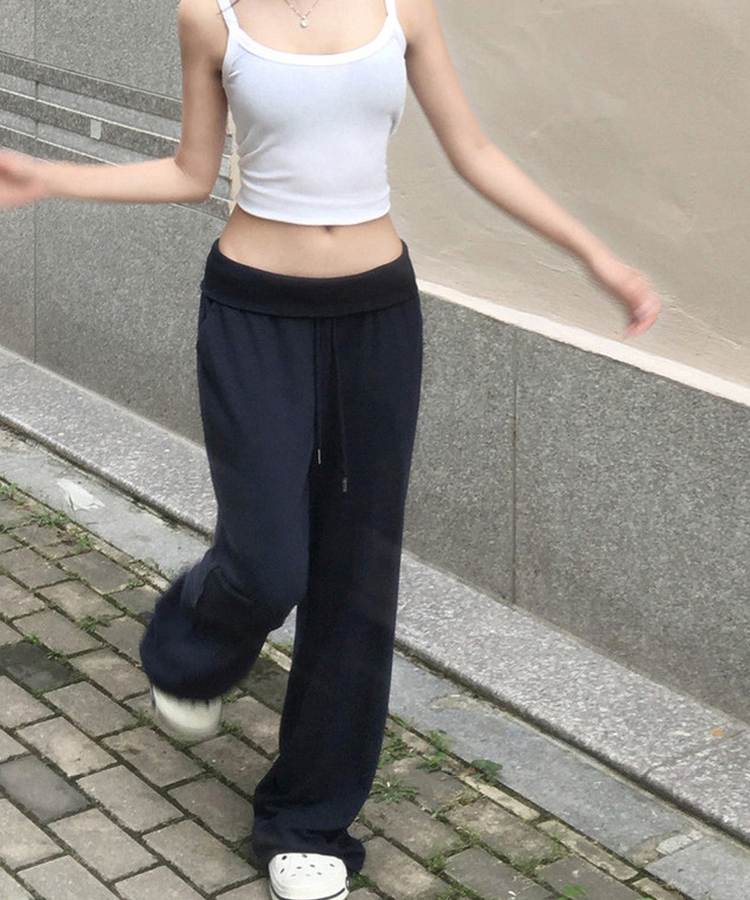 【丈別】バンディングブーツカットトレーニングパンツ NAVY