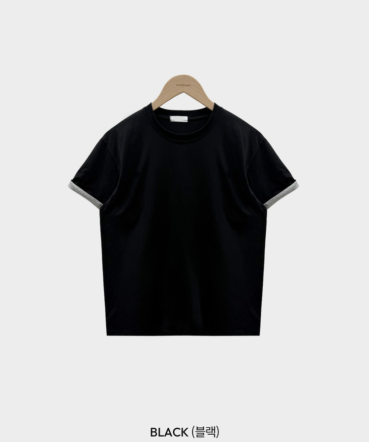 ロールアップ半袖ルーズフィットTシャツ(6color)
