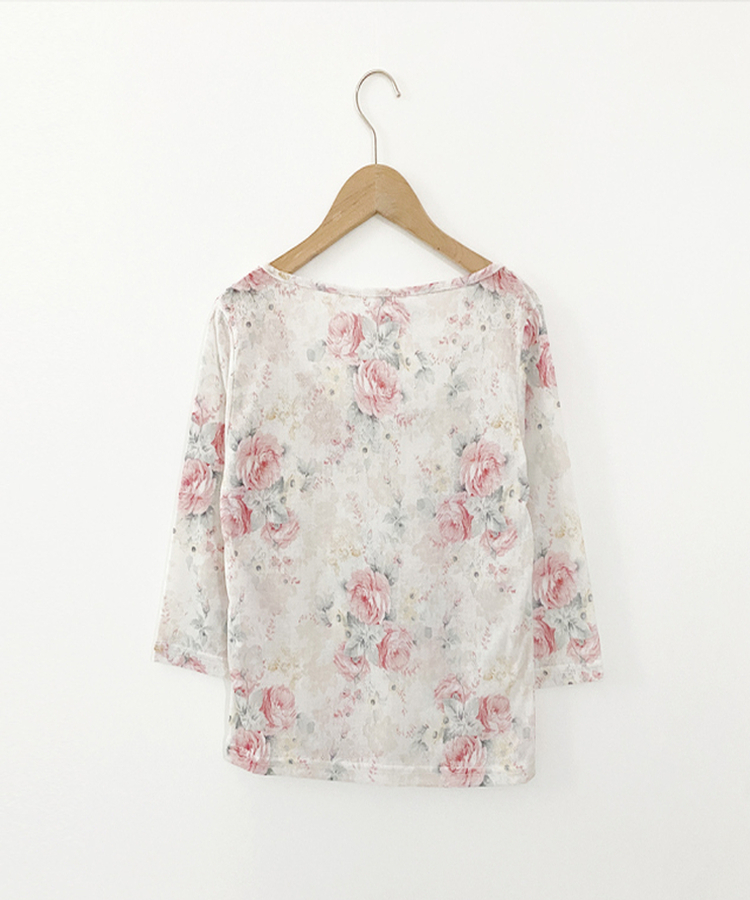 フラワー7分丈Tシャツ