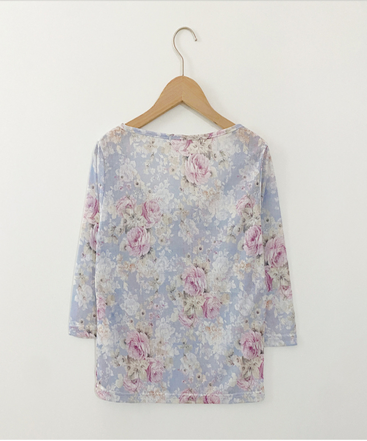 フラワー7分丈Tシャツ