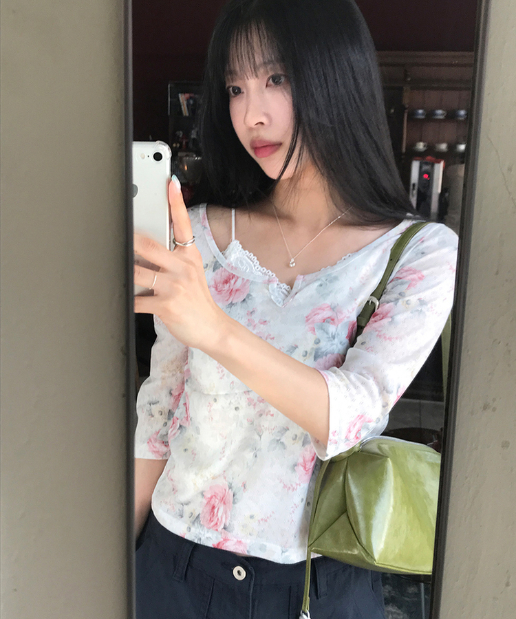 レースノースリーブトップス IVORY