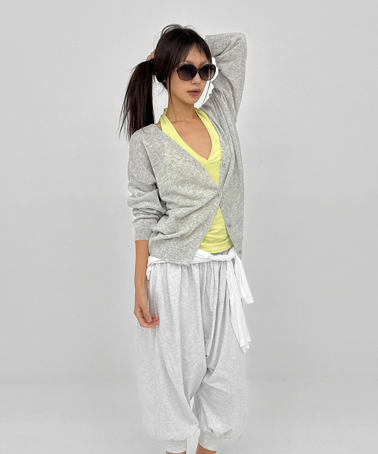 オーバーサイズVネックカーディガン(5color) GREY