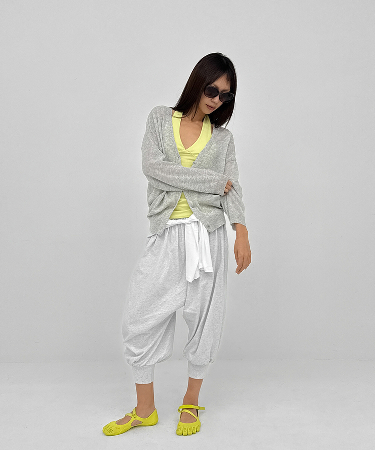オーバーサイズVネックカーディガン(5color) GREY
