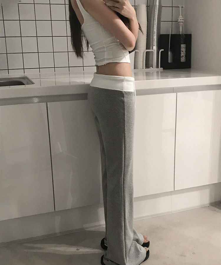 ツートーンブーツカットトレーニングパンツ MELANGE GRAY