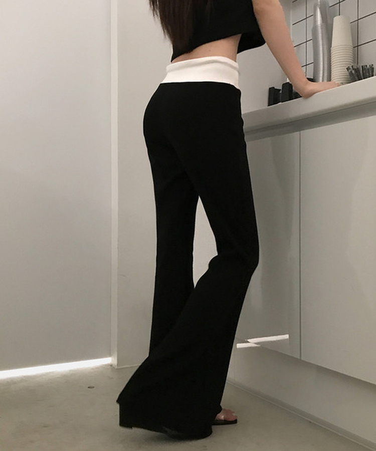 ツートーンブーツカットトレーニングパンツ IVORY
