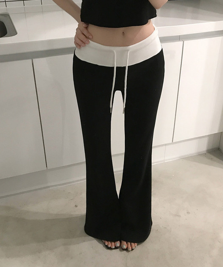 ツートーンブーツカットトレーニングパンツ IVORY