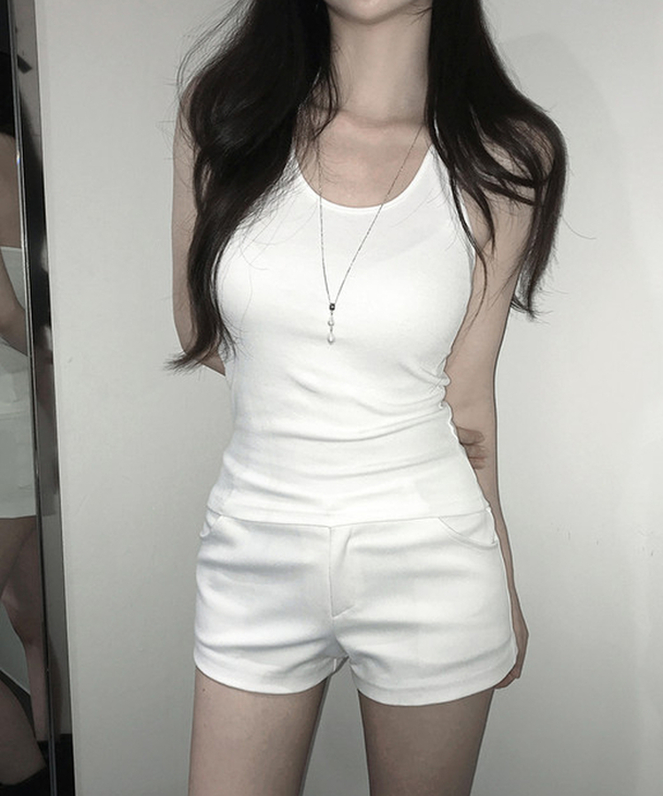 ホルターネックレイヤードキャミソール(5color) IVORY