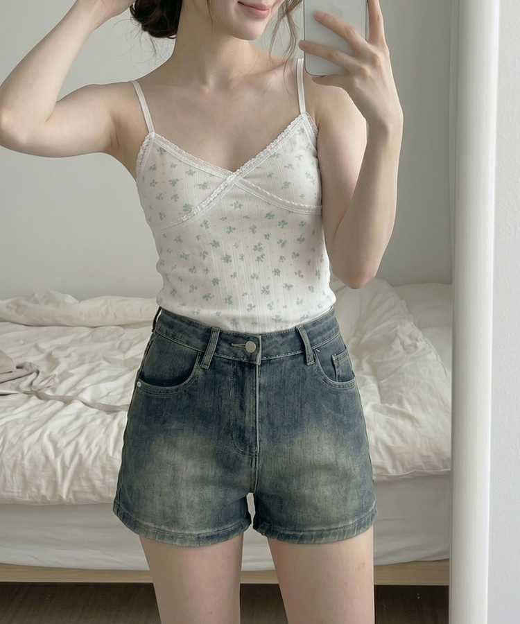 ストレッチベーシックショートパンツ DEEP DENIM