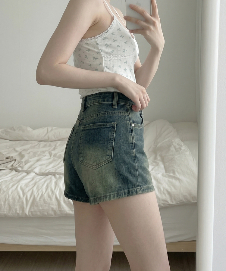 ストレッチベーシックショートパンツ DEEP DENIM