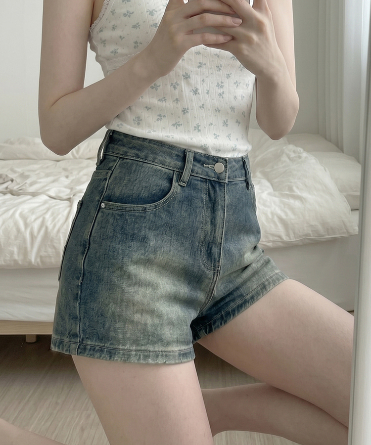 ストレッチベーシックショートパンツ DEEP DENIM