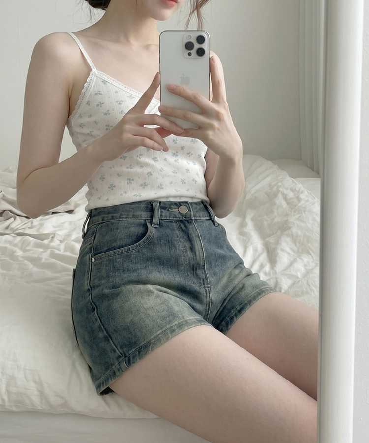 ストレッチベーシックショートパンツ DEEP DENIM