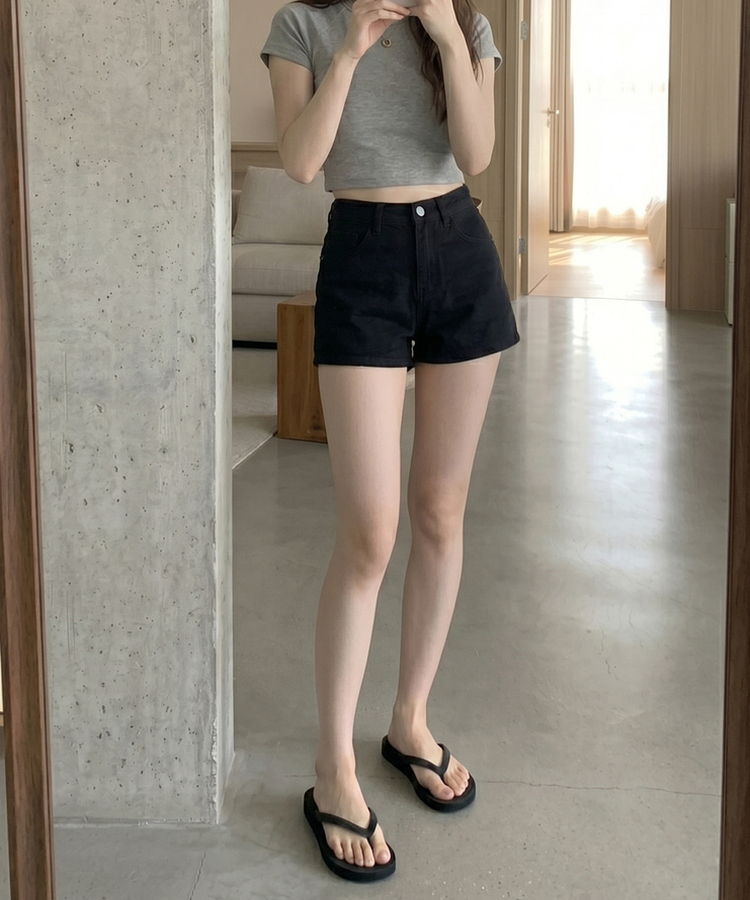 ストレッチベーシックショートパンツ BLACK